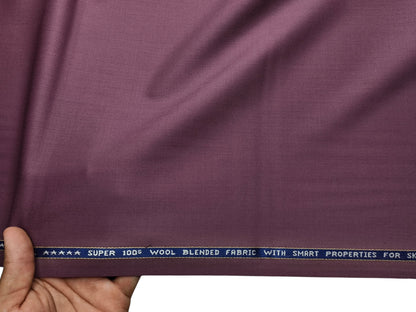 Raymond Vitafeel Exotic 52% Wool Super 100s Merino Wool Blend Suiting Fabric (Lavender, Plain)