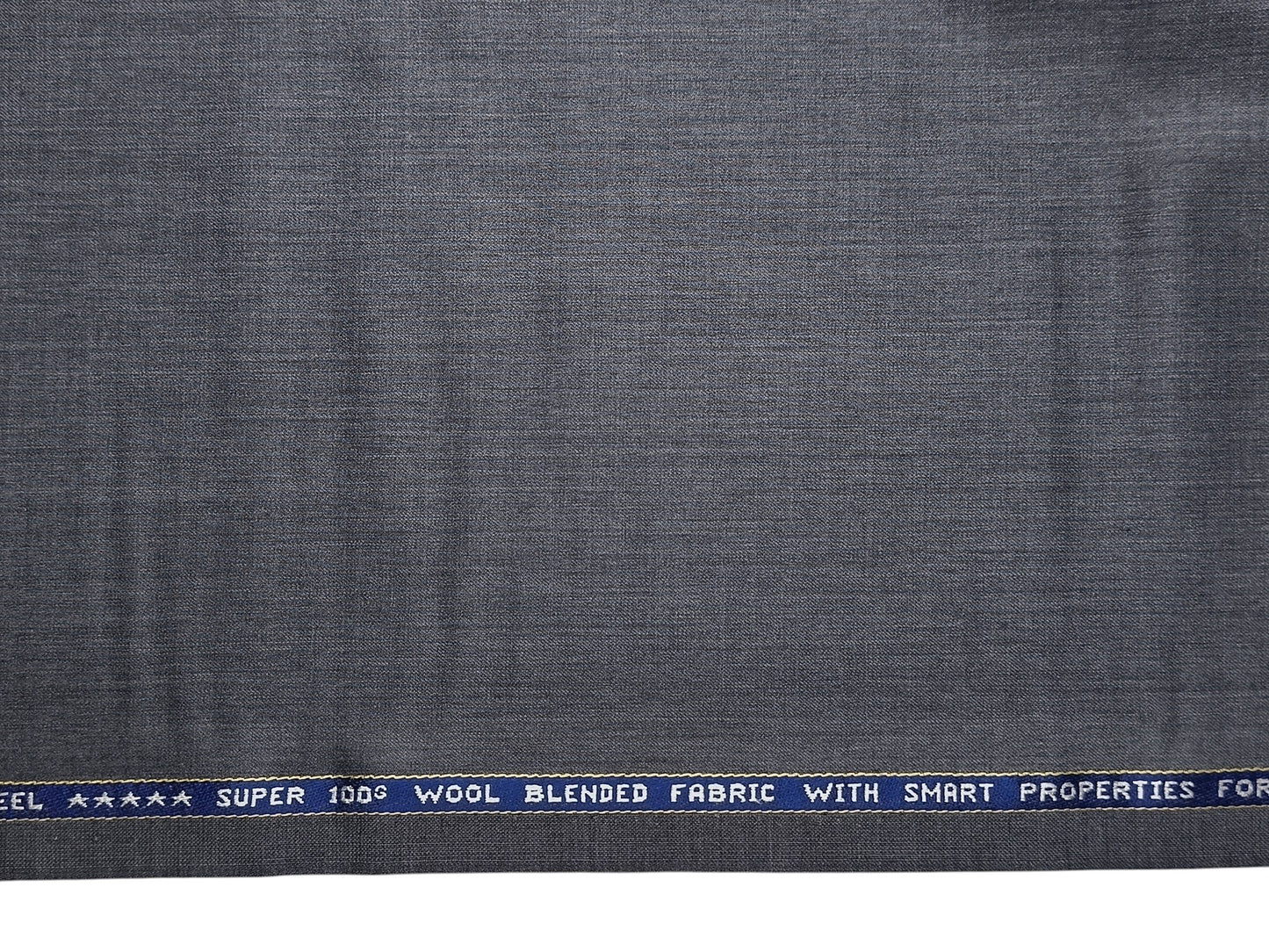 Raymond Vitafeel Exotic 52% Wool Super 100s Merino Wool Blend Suiting Fabric (Classic Grey, Plain)