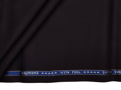Raymond Vitafeel Exotic 52% Wool Super 100s Merino Wool Blend Suiting Fabric (Wine, Plain)
