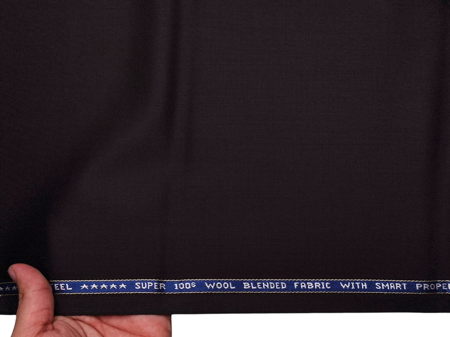 Raymond Vitafeel Exotic 52% Wool Super 100s Merino Wool Blend Suiting Fabric (Wine, Plain)