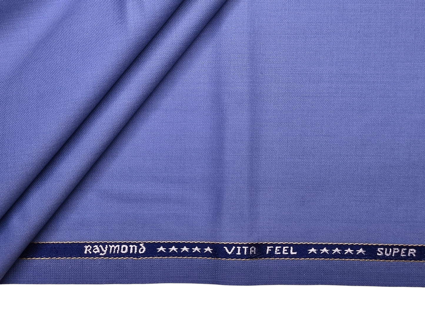 Raymond Vitafeel Exotic 52% Wool Super 100s Merino Wool Blend Suiting Fabric (Sky Blue, Plain)
