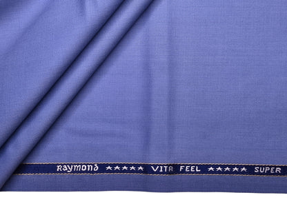 Raymond Vitafeel Exotic 52% Wool Super 100s Merino Wool Blend Suiting Fabric (Sky Blue, Plain)