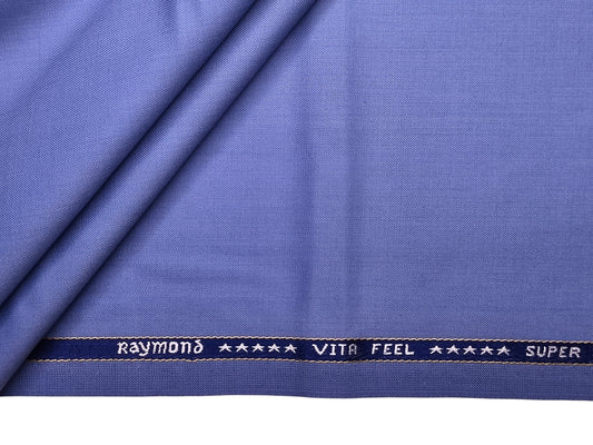 Raymond Vitafeel Exotic 52% Wool Super 100s Merino Wool Blend Suiting Fabric (Sky Blue, Plain)