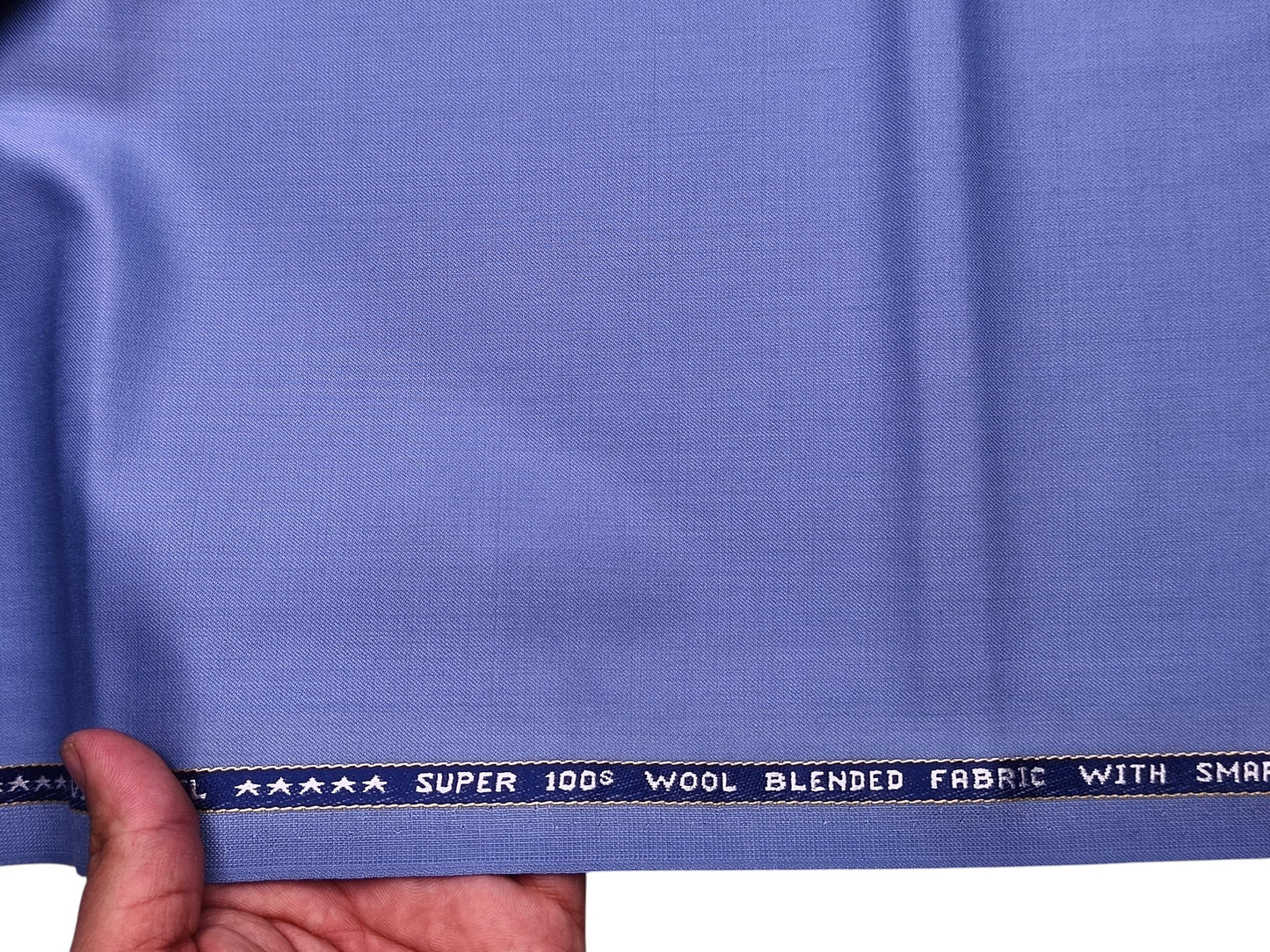 Raymond Vitafeel Exotic 52% Wool Super 100s Merino Wool Blend Suiting Fabric (Sky Blue, Plain)