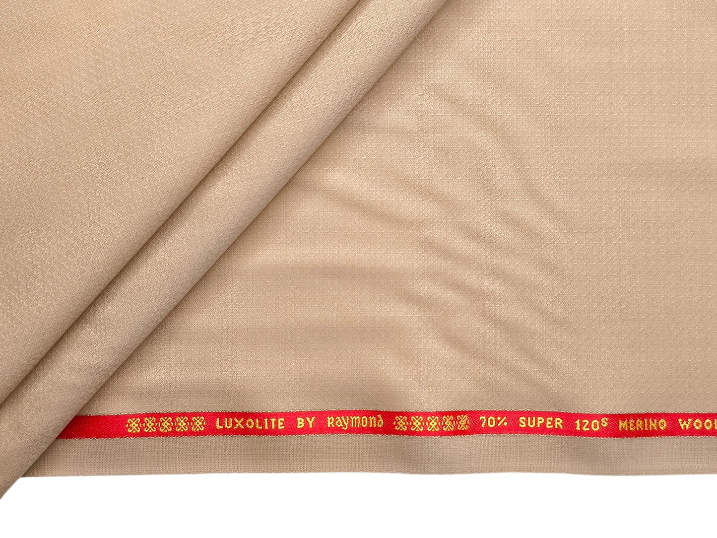 Raymond Luxolite 70% Wool Super 120s Suiting Fabric (Fawn, Patterned)