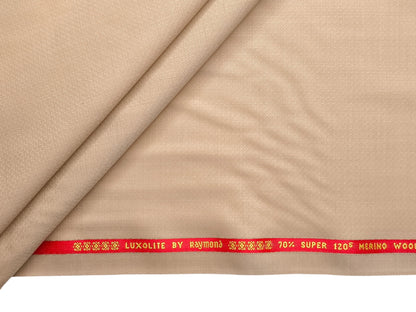 Raymond Luxolite 70% Wool Super 120s Suiting Fabric (Fawn, Patterned)