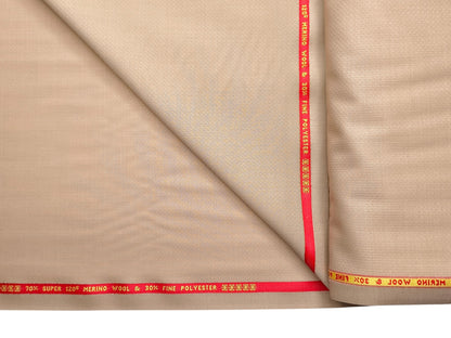 Raymond Luxolite 70% Wool Super 120s Suiting Fabric (Fawn, Patterned)