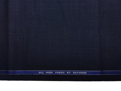 Raymond 100% Wool Premium Suiting Fabric (Blue, Self Pattern)