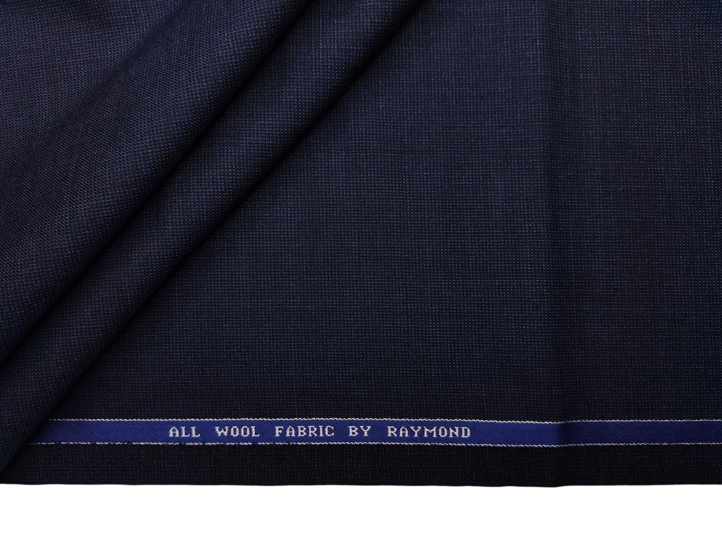 Raymond 100% Wool Premium Suiting Fabric (Blue, Self Pattern)