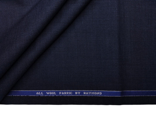 Raymond 100% Wool Premium Suiting Fabric (Blue, Self Pattern)
