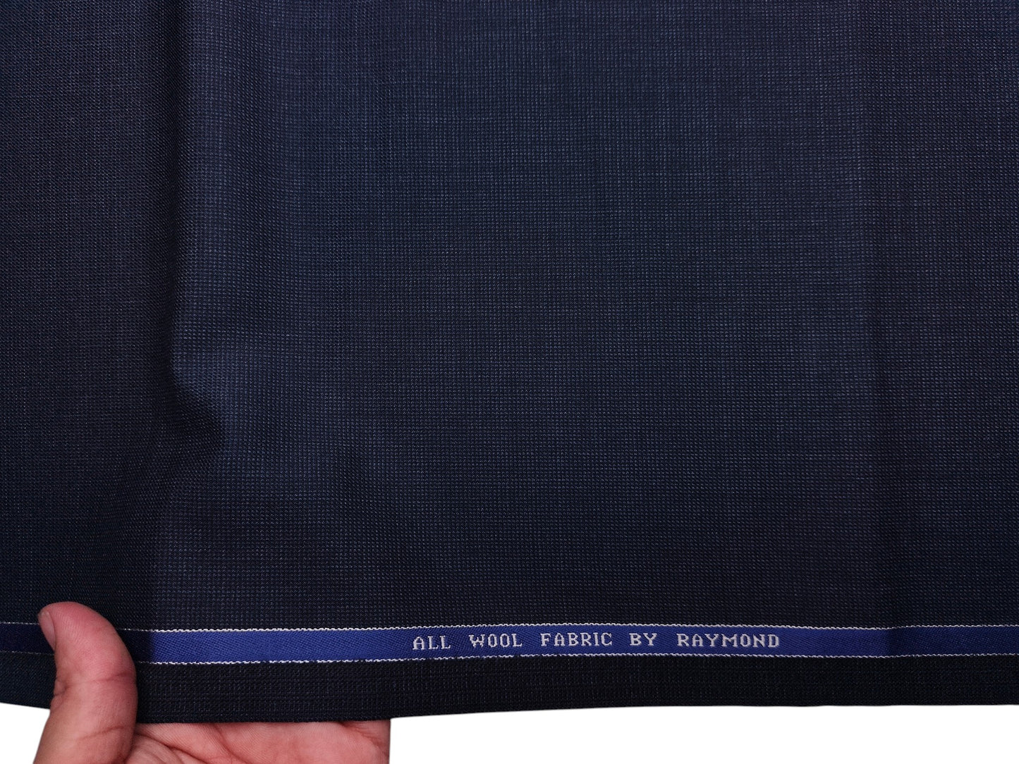 Raymond 100% Wool Premium Suiting Fabric (Blue, Self Pattern)