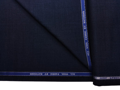 Raymond 100% Wool Premium Suiting Fabric (Blue, Self Pattern)
