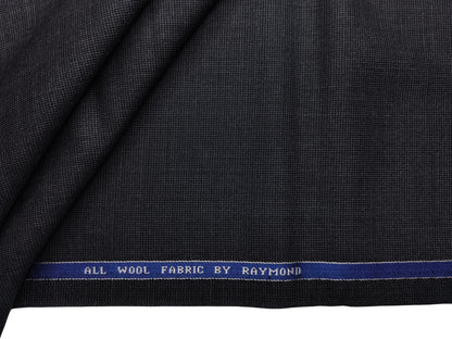 Raymond 100% Wool Premium Suiting Fabric (Grey, Self Pattern)
