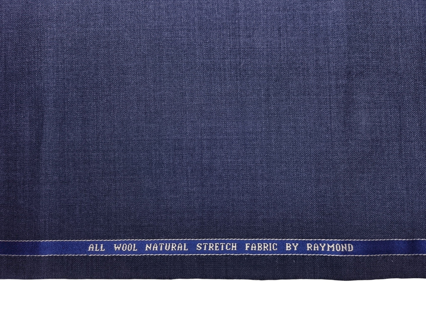 Raymond 100% Wool Natural Stretch Suiting Fabric (Subtle Blue, Plain)