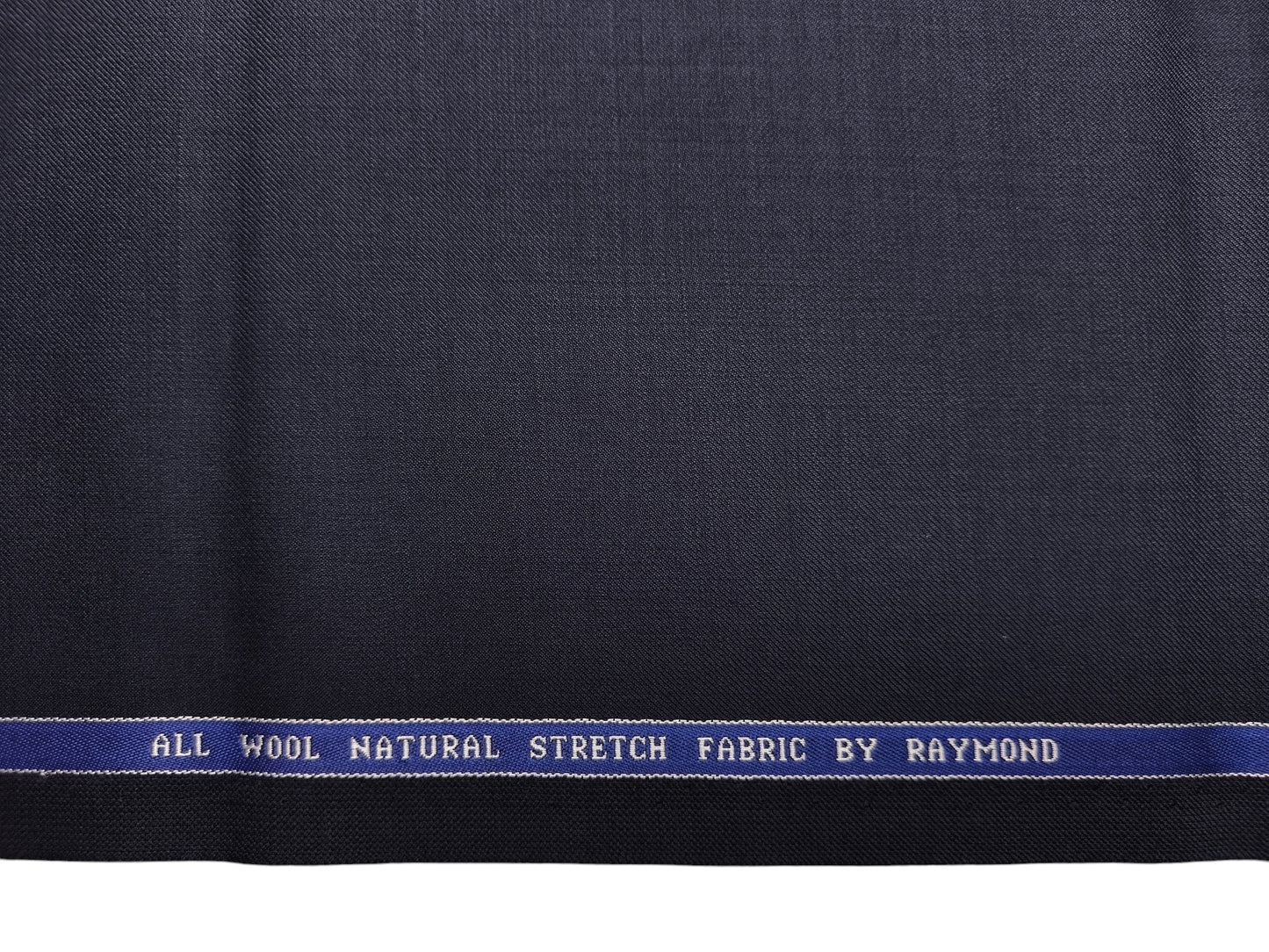 Raymond 100% Wool Natural Stretch Suiting Fabric (Classic Dark Blue, Plain)