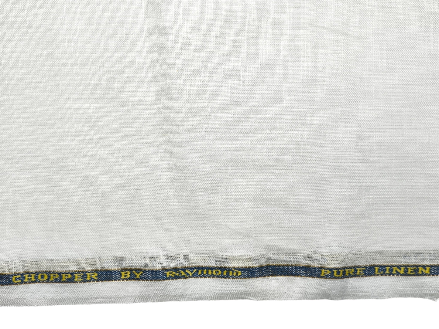 Raymond 100% Pure Linen Shirting Fabric (White, Plain)