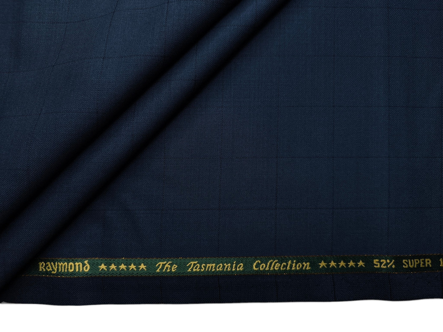 Raymond The Tasmania Collection 52% Wool Super 100s Exotic Suiting Fabric (French Blue, Checks)