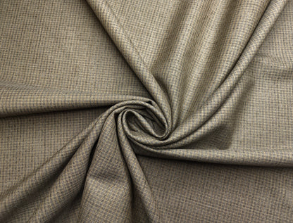 Georgia Gullini Italy Super 110s Merino Wool Blend Suiting Fabric (Dusty Olive, Patterned Checks)