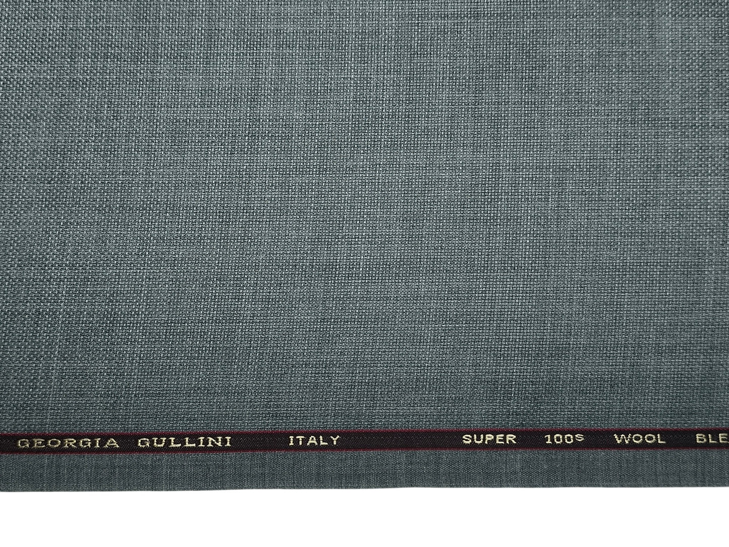 Georgia Gullini Italy Super 100s Merino Wool Blend Suiting Fabric (Light Pista, Jute Weave)