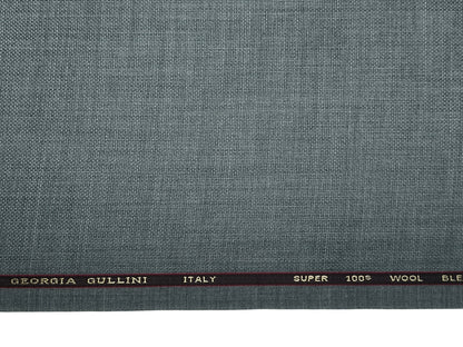 Georgia Gullini Italy Super 100s Merino Wool Blend Suiting Fabric (Light Pista, Jute Weave)