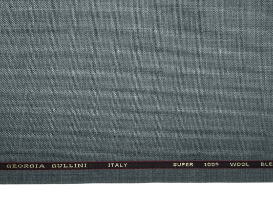 Georgia Gullini Italy Super 100s Merino Wool Blend Suiting Fabric (Light Pista, Jute Weave)