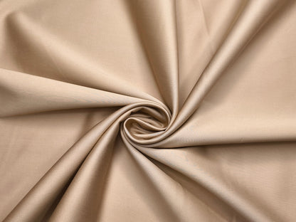 Arvind 100% Cotton Stretched Suiting Fabric (Beige, Plain Weave)