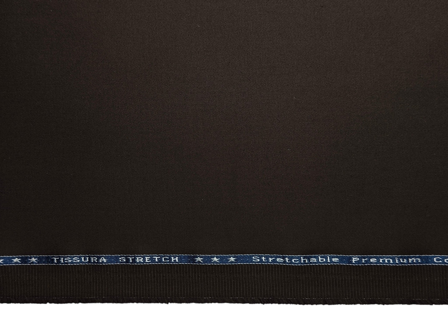Arvind 100% Cotton Stretched Suiting Fabric (Dark Brown, Plain Weave)