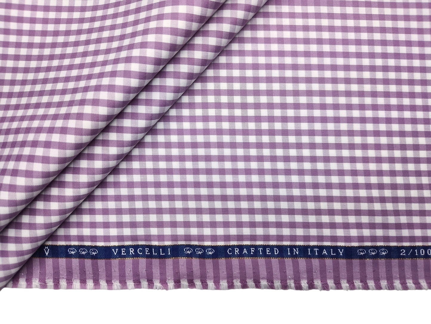 Vercelli Italy 2/100s Finest Supima Cotton Wrinkle Resistant Shirting Fabric (Dusty Pink, Checks)