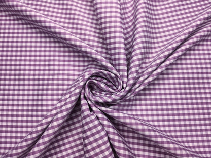Vercelli Italy 2/100s Finest Supima Cotton Wrinkle Resistant Shirting Fabric (Dusty Pink, Checks)