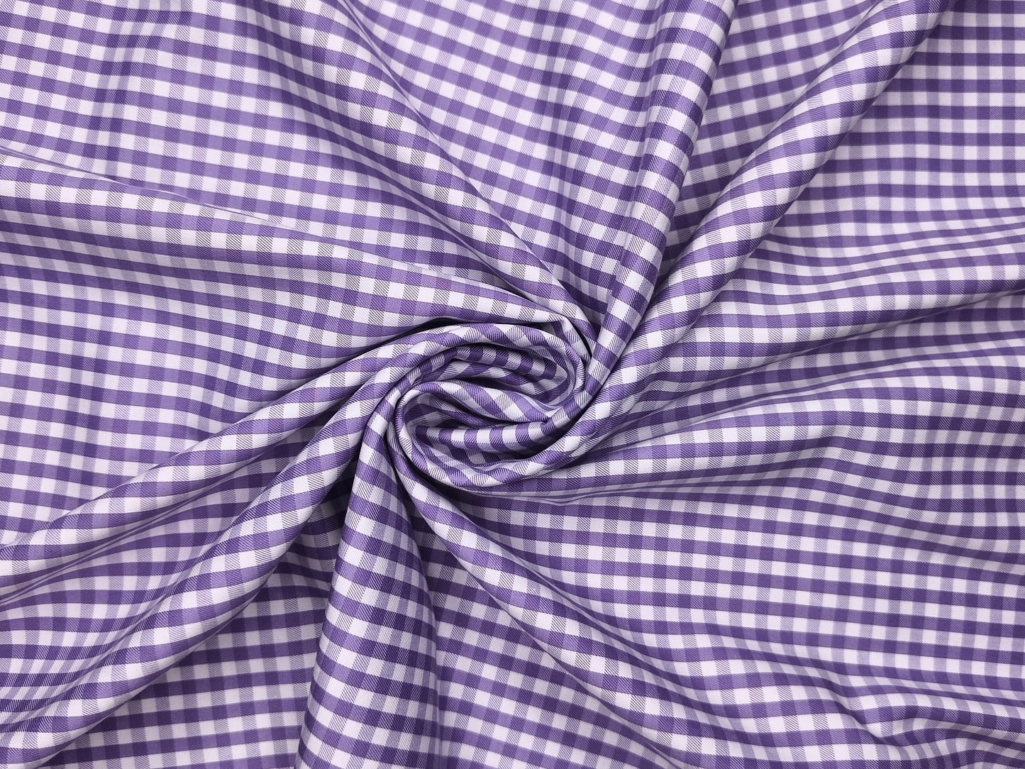 Vercelli Italy 2/100s Finest Supima Cotton Wrinkle Resistant Shirting Fabric (Violet , Checks)