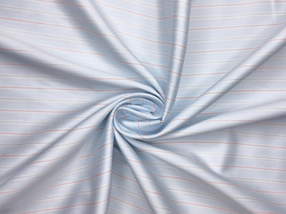 Vercelli Italy 2/140s Finest Supima Cotton Shirting Fabric (Blue, Multistripes)