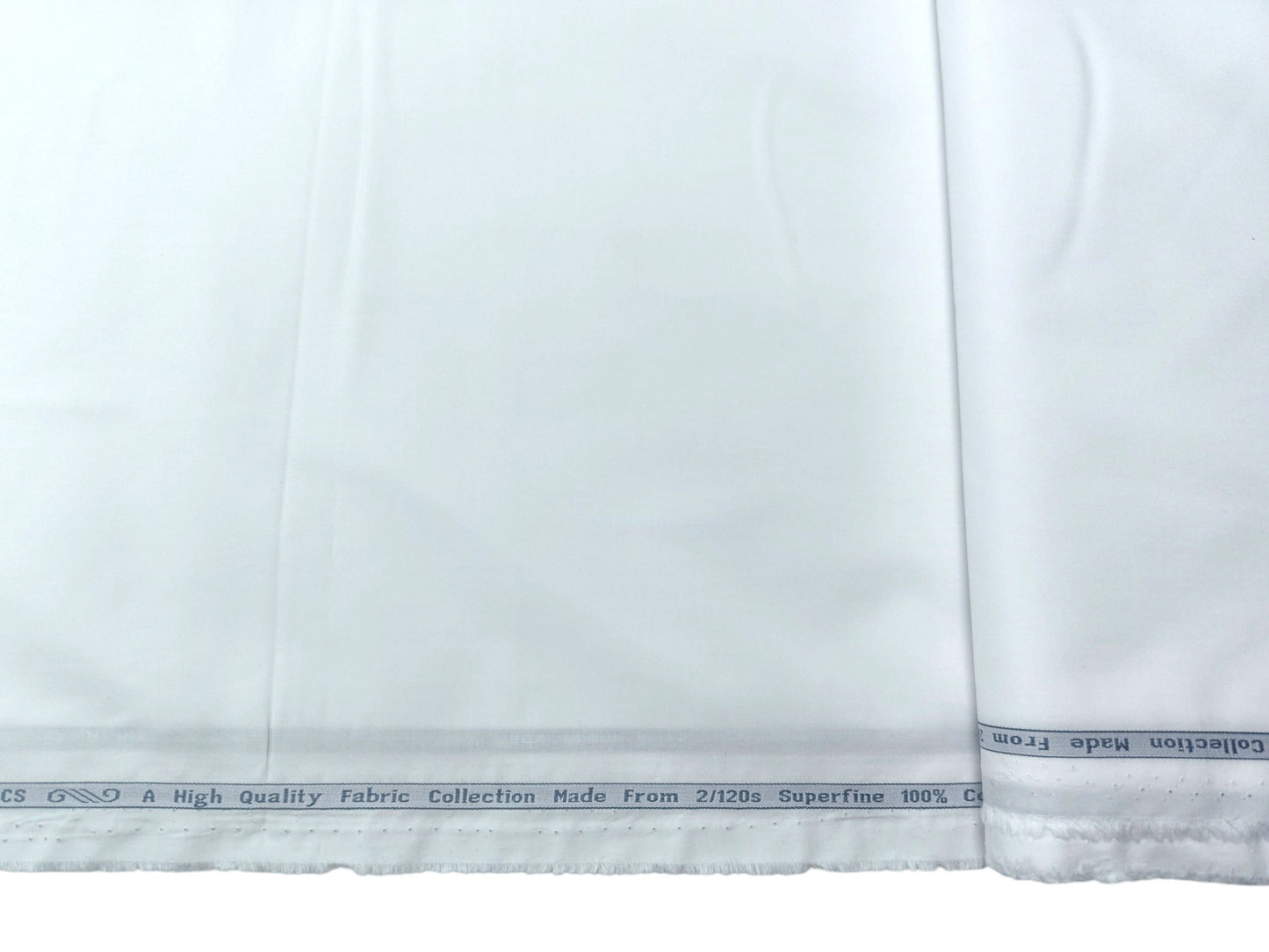 Arvind Exclusive Collection – 2/120s Premium Cotton Shirting Fabric (White)