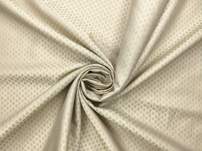 Solino 100% Premium Giza Cotton Shirting Fabric (Soft Gold, Jacquard)