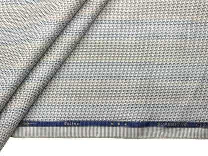 Solino 100% Premium Giza Cotton Shirting Fabric (Vibrant , Stripes)