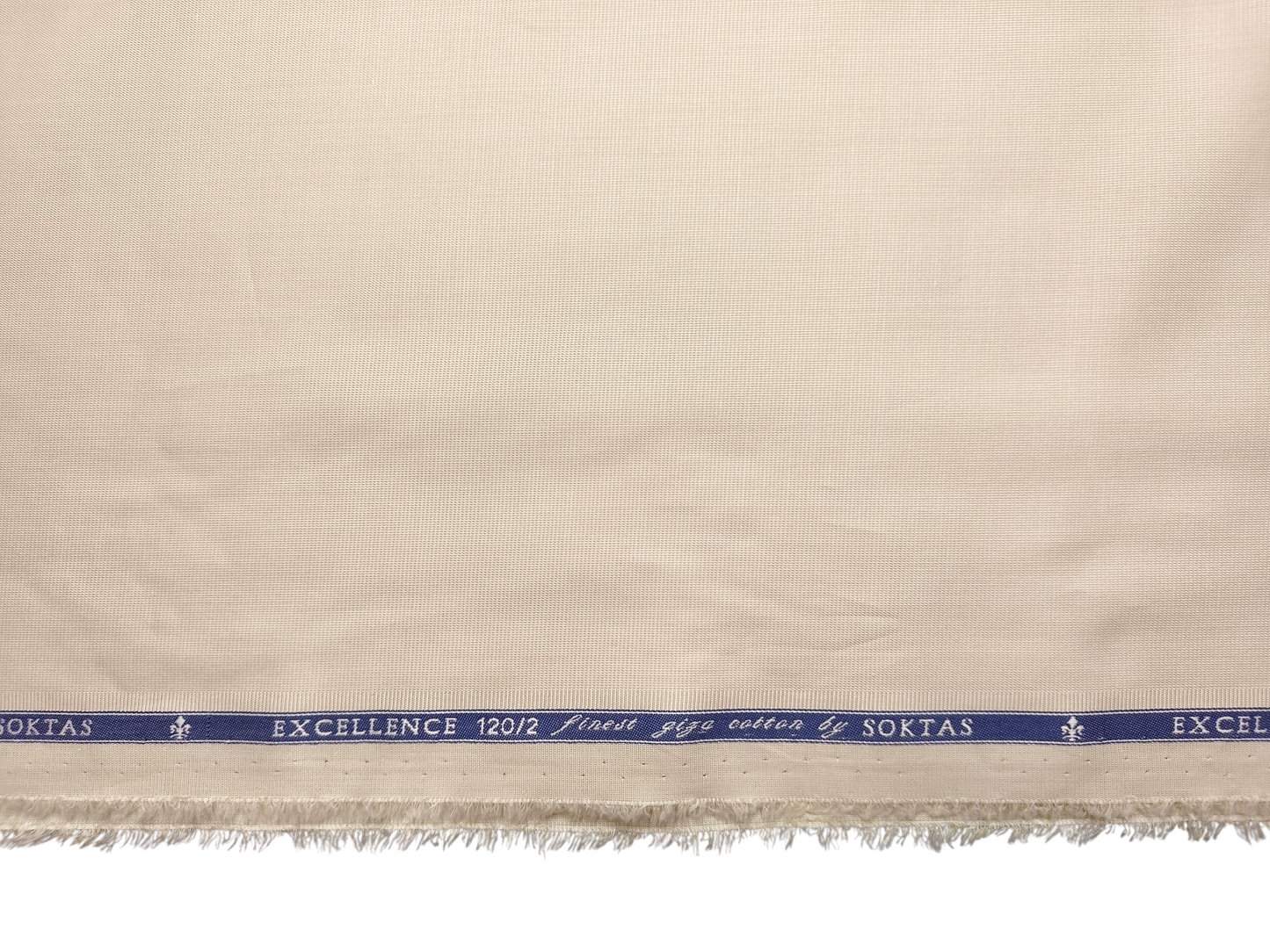 Giza House By Soktas 120/2 Premium Giza Cotton Shirting Fabric (Beige, Plain Weave)