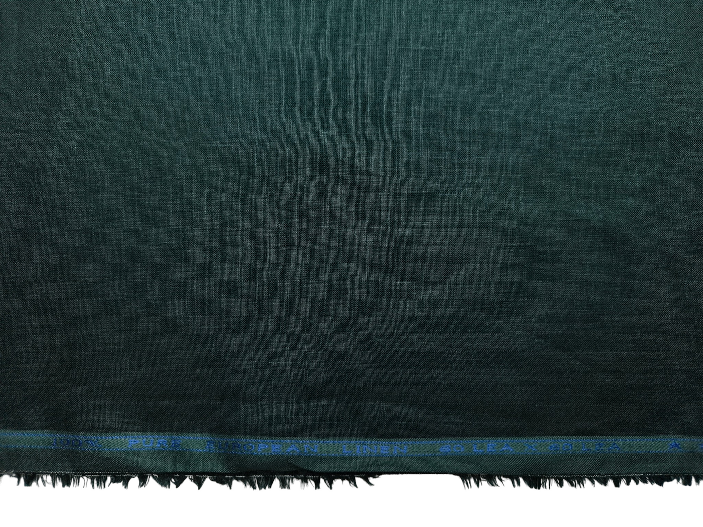 100% Pure European Linen 60 LEA Shirting Fabric (Dark Green, Plain)