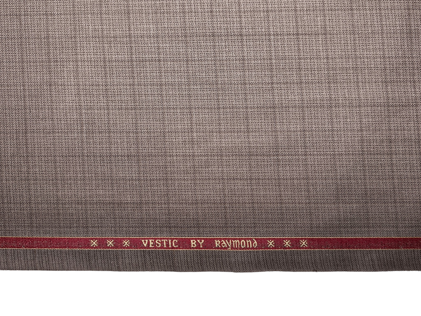 Raymond Vestic Polyester Viscose Blend Premium Suiting Fabric (Light Brown, Checks)