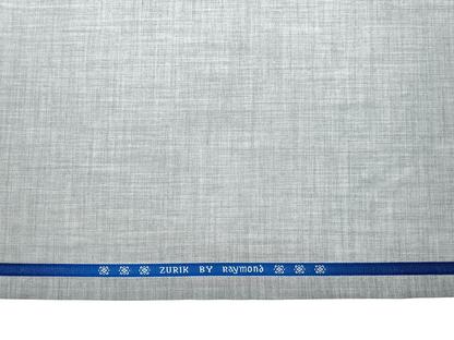Raymond Zurik Polyester Viscose Blend Premium Suiting Fabric (Light Grey, Plain)