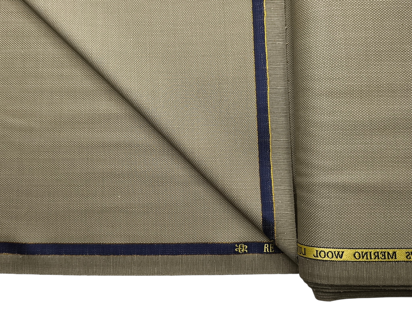 Georgia Gullini Italy Super 160s Wool Blended Premium Suiting Fabric (Warm Beige, Textured)