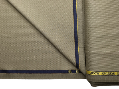 Georgia Gullini Italy Super 160s Wool Blended Premium Suiting Fabric (Warm Beige, Textured)