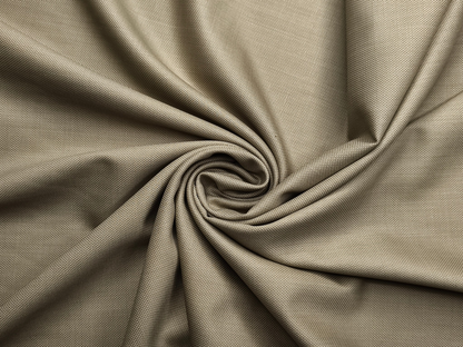 Georgia Gullini Italy Super 160s Wool Blended Premium Suiting Fabric (Warm Beige, Textured)