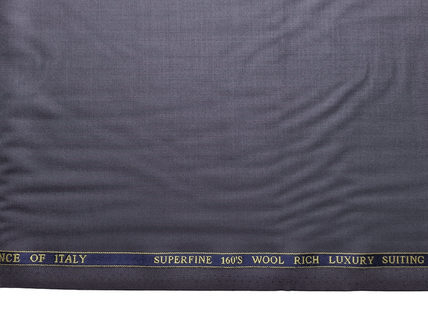 Georgia Gullini Italy Super 160s Wool Blended Premium Suiting Fabric (Steel Grey, Plain)