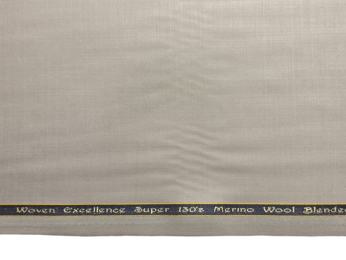 Georgia Gullini Italy Super 130s Wool Blended Premium Suiting Fabric (Stone Beige, Plain)