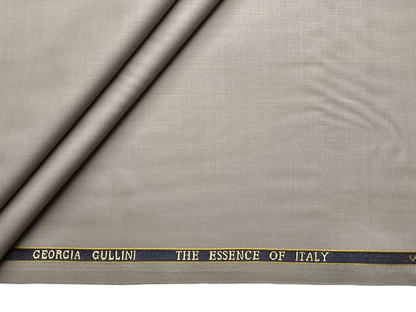 Georgia Gullini Italy Super 130s Wool Blended Premium Suiting Fabric (Stone Beige, Plain)