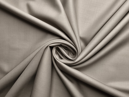 Georgia Gullini Italy Super 130s Wool Blended Premium Suiting Fabric (Stone Beige, Plain)