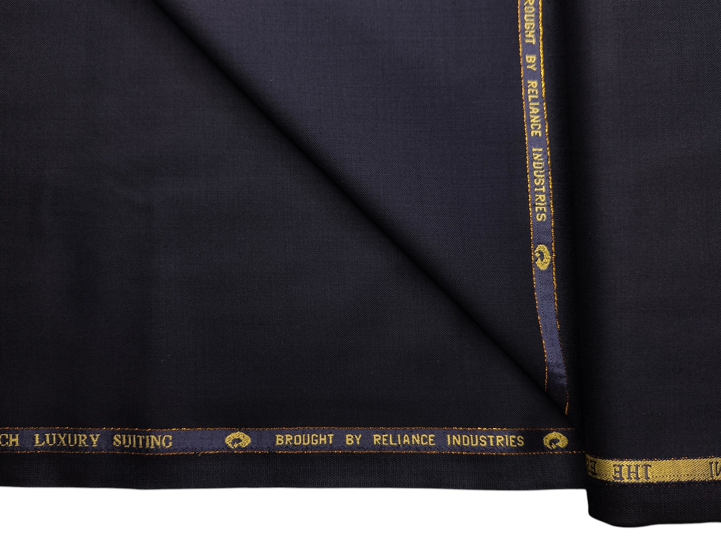 Georgia Gullini Italy Super 150s Wool Blended Premium Suiting Fabric (Dark Navy Blue, Plain)