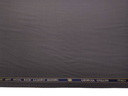 Georgia Gullini Italy Super 160s Wool Blended Premium Suiting Fabric (Mocha Brown, Plain)