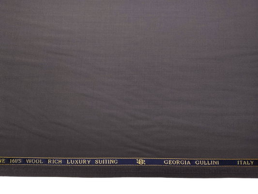 Georgia Gullini Italy Super 160s Wool Blended Premium Suiting Fabric (Mocha Brown, Plain)