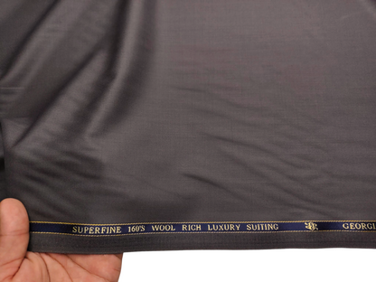 Georgia Gullini Italy Super 160s Wool Blended Premium Suiting Fabric (Mocha Brown, Plain)