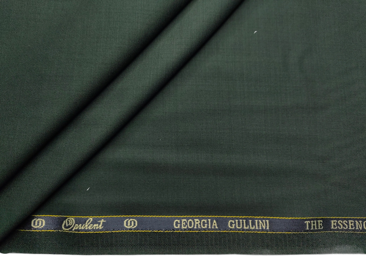 Georgia Gullini Italy Super 130s Merino Wool Blended Suiting Fabric (Bottle Green, Plain)
